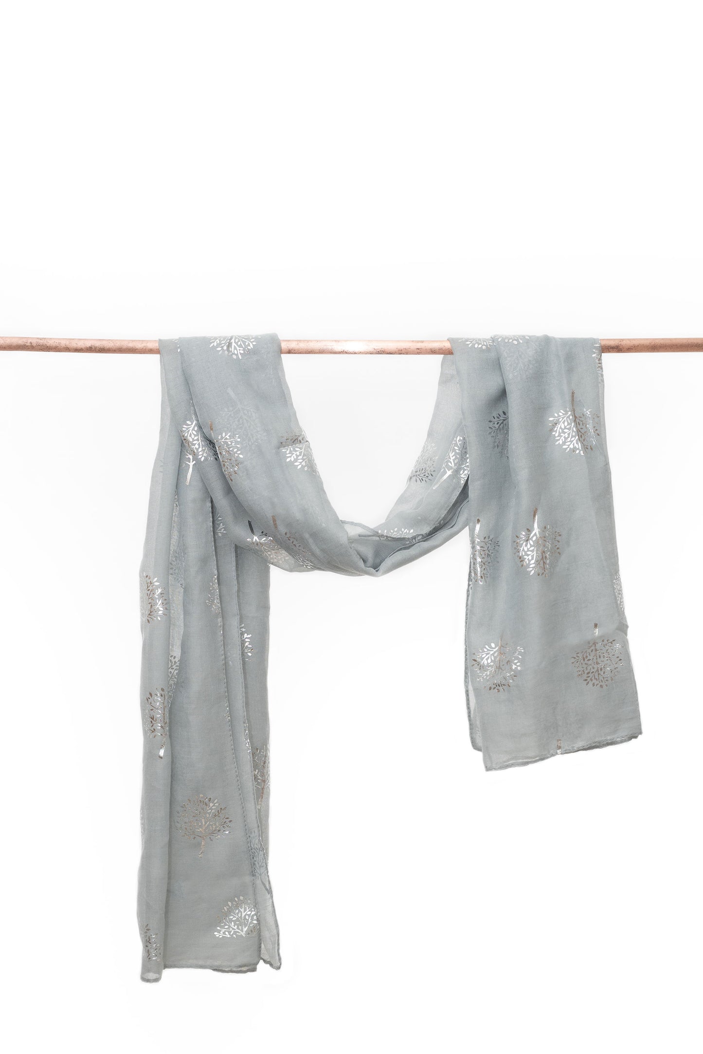 Silver Tree of Life Scarf - Sea Mist