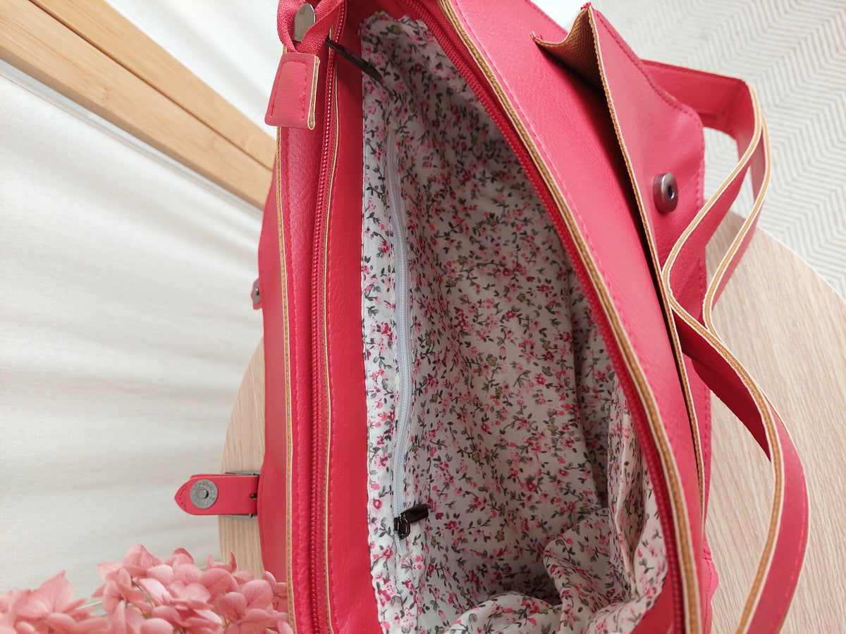 Primary School Bag - P Y O Raspberry