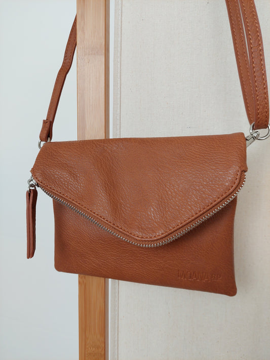 Vegan Leather Grey Lynn Bag - Tan