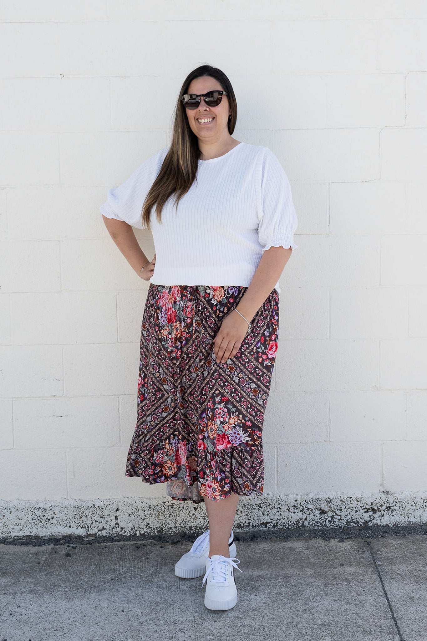 Woodland Floral - Magnolia Maxi Skirt