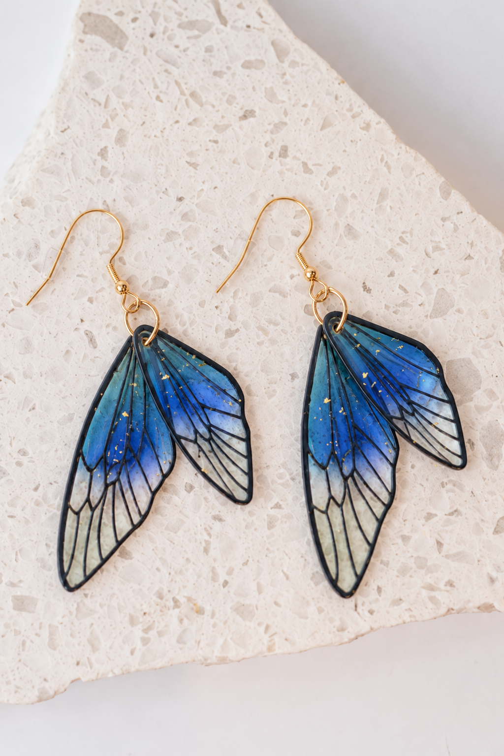 Blue - Butterfly Resin Earrings