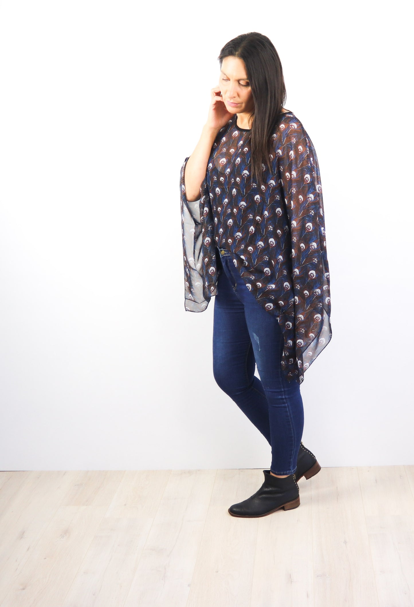 Butterfly Top - Blue Peacock