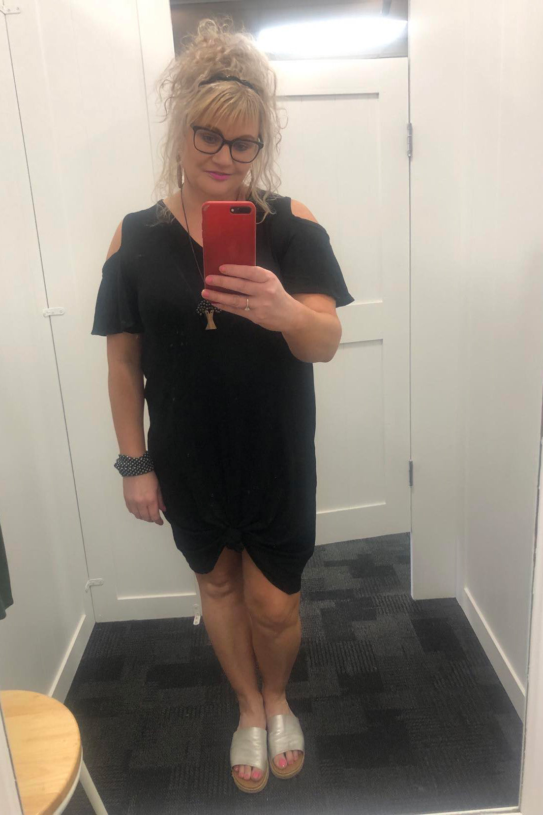 Cold Shoulder Kinsley Dress - Black
