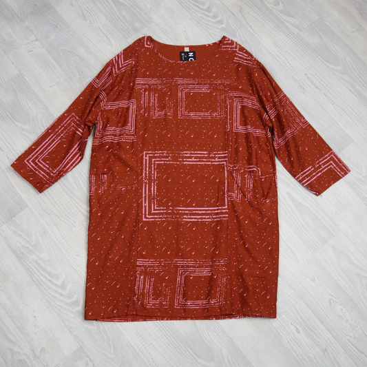 Geo Tunic/Dress - Rust