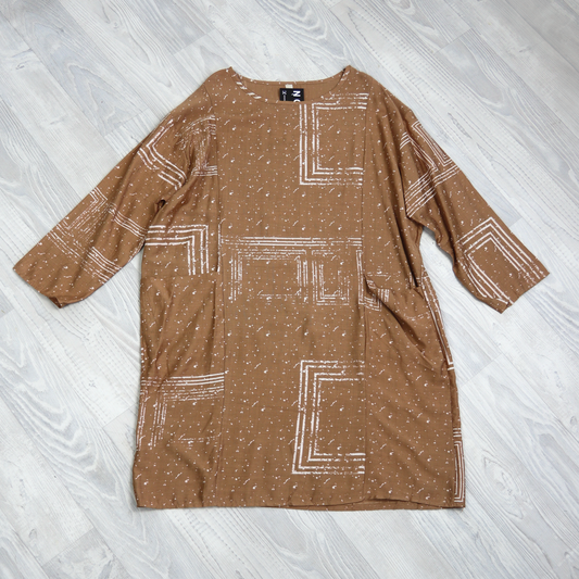 Geo Tunic/Dress - Latte