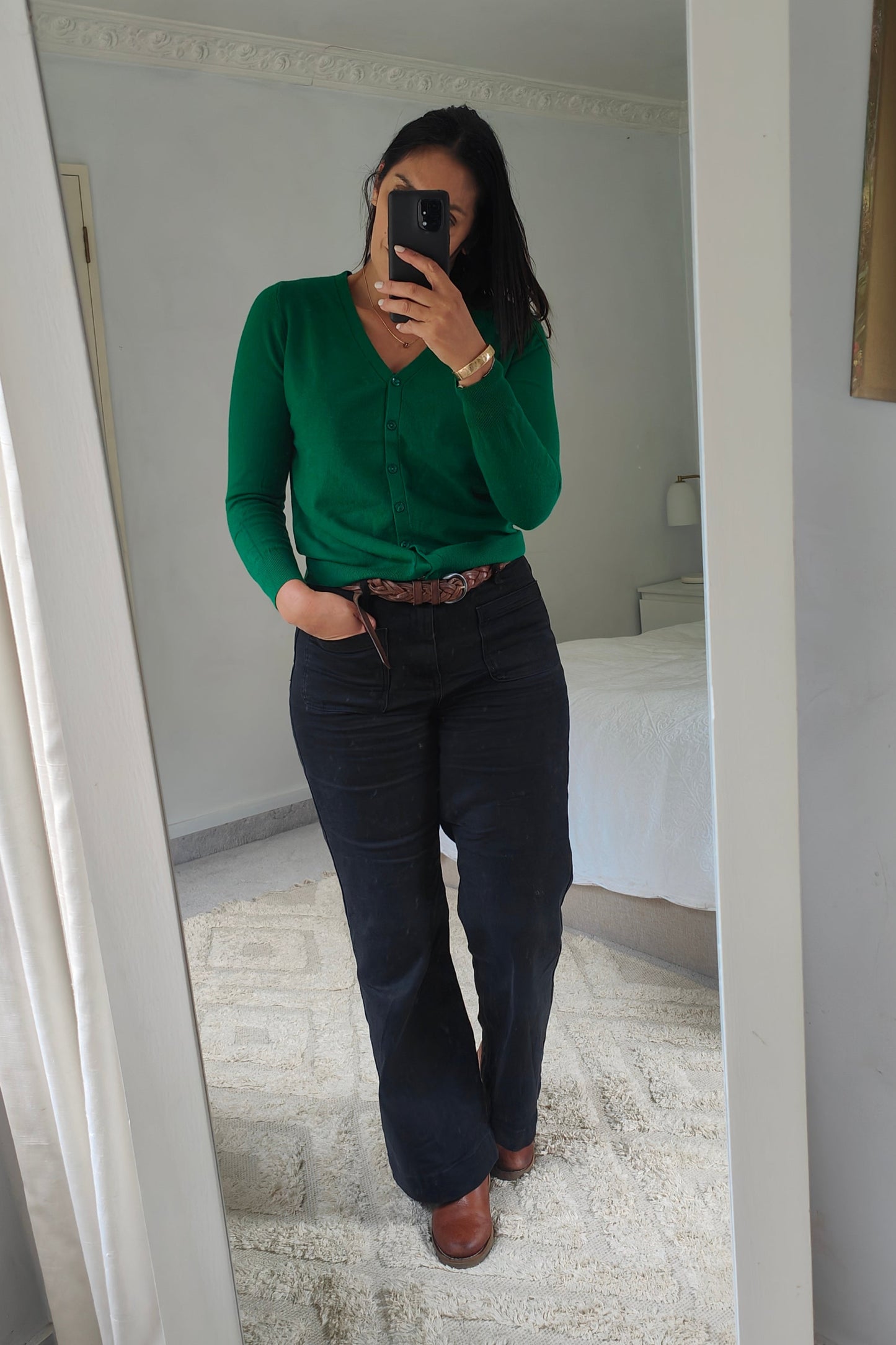 Green Button-Up Cardi