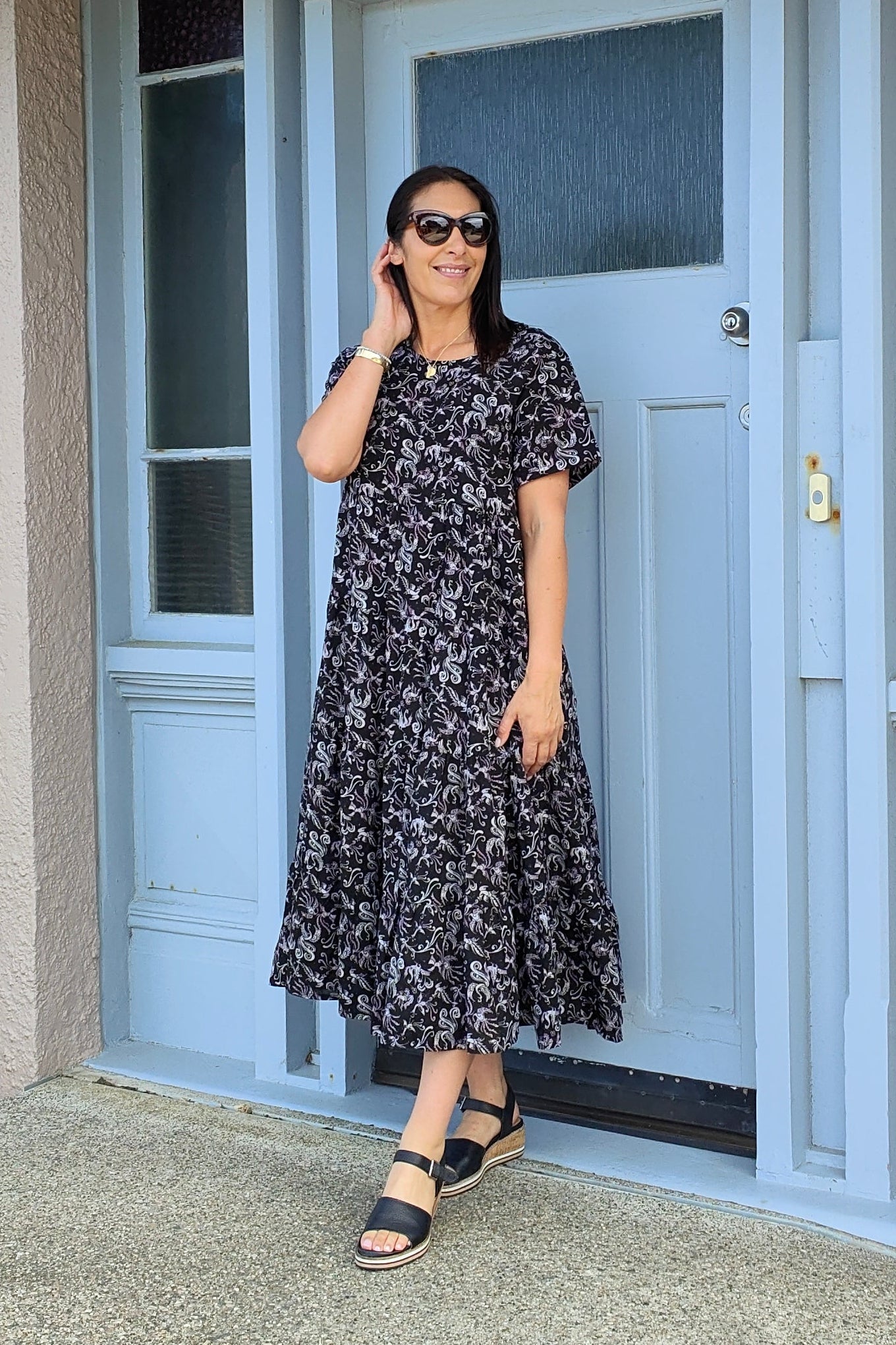 Nula Dress - Black/White Phoenix