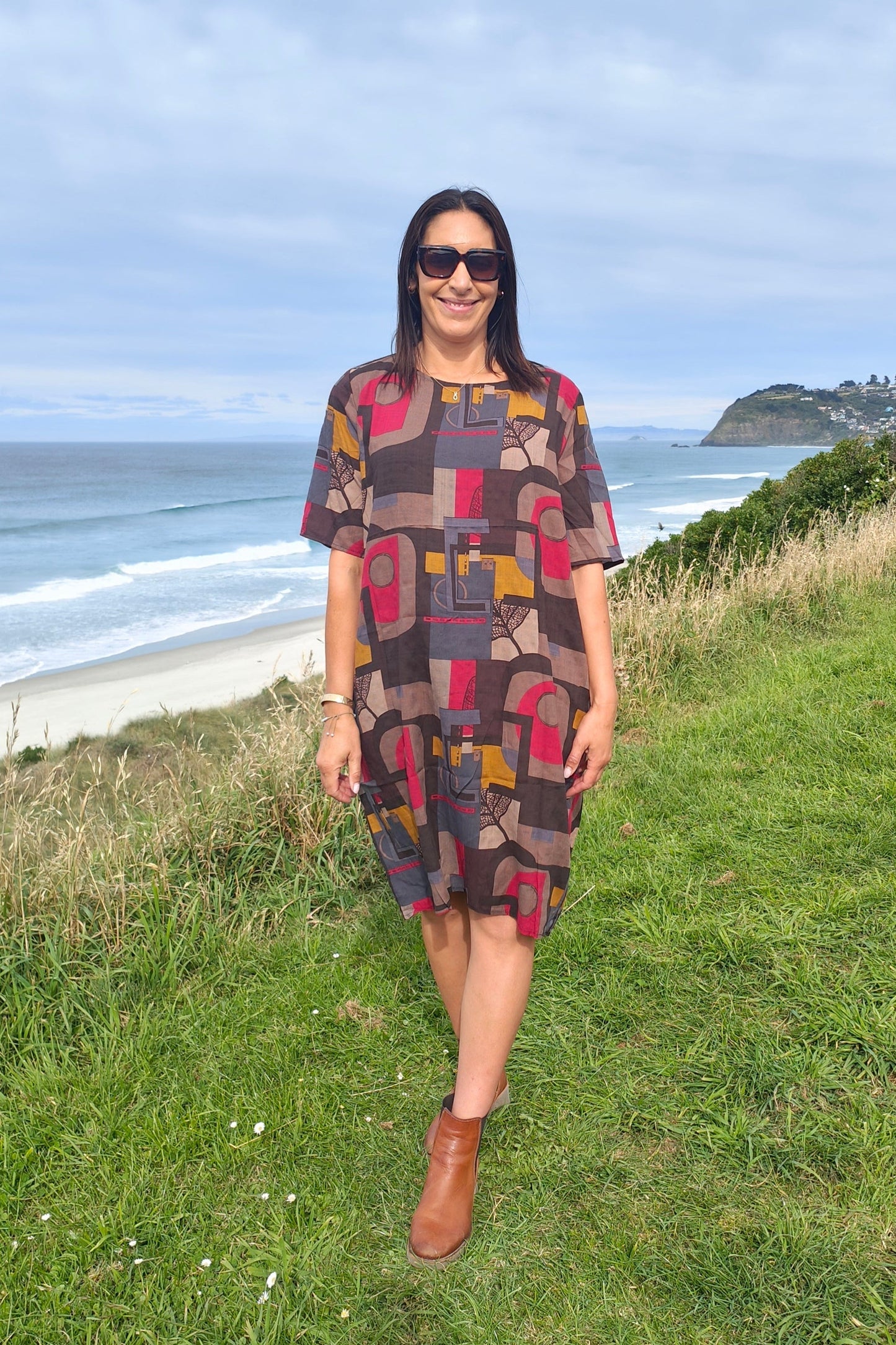 Modern Geo - Smock Dress