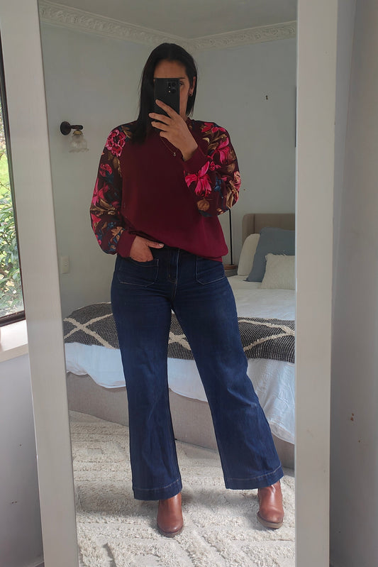Burberry Floral Sleeve Celeste Top