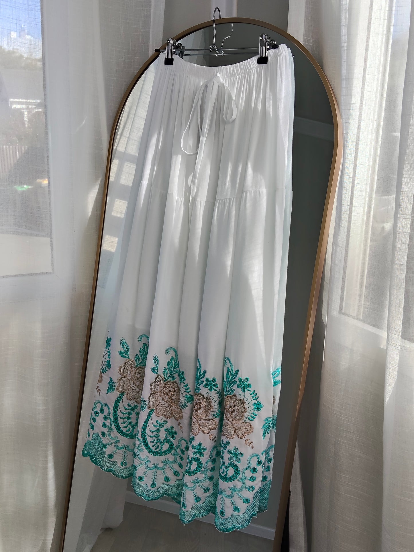 Margot Embroidered Skirt - White