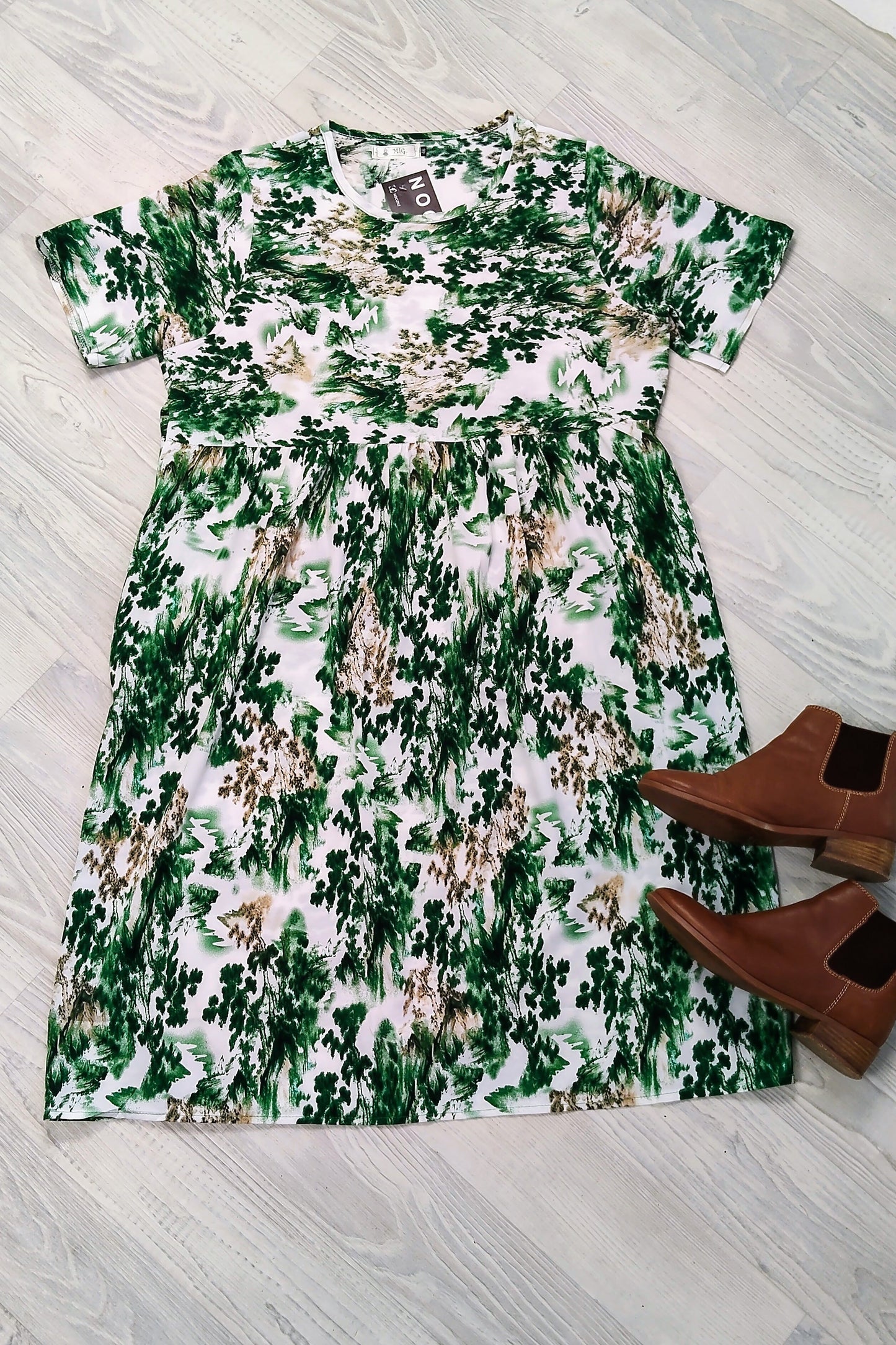 Green - Vintage China Dress