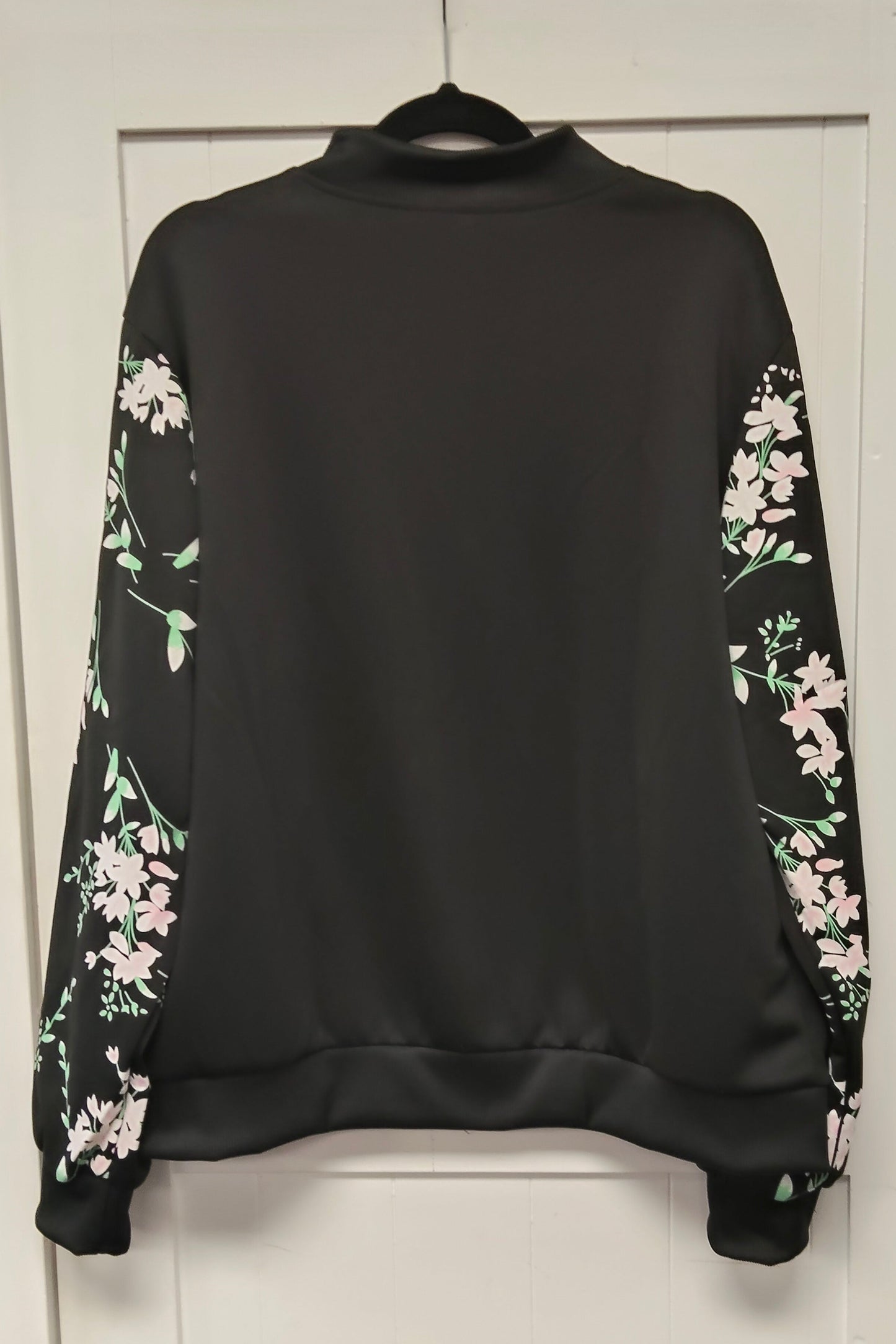 Emmerline Floral Zip Up - Black