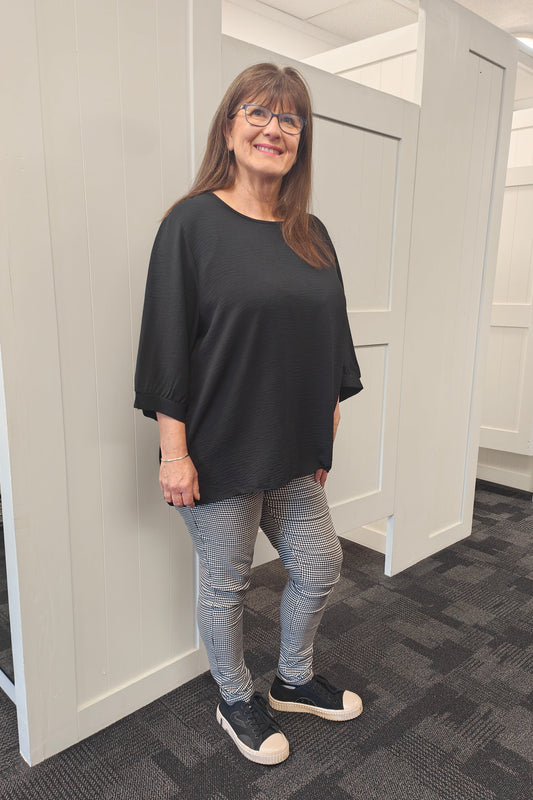 Plain Draped Izzy Top - Chocolate