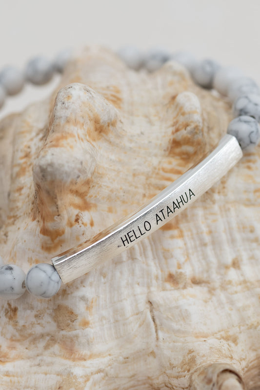 Hello Ataahua Bracelet - White Howlite