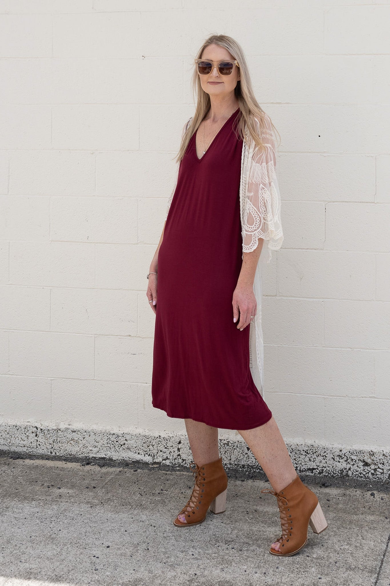 Kaitlyn Tank Dress - Wine