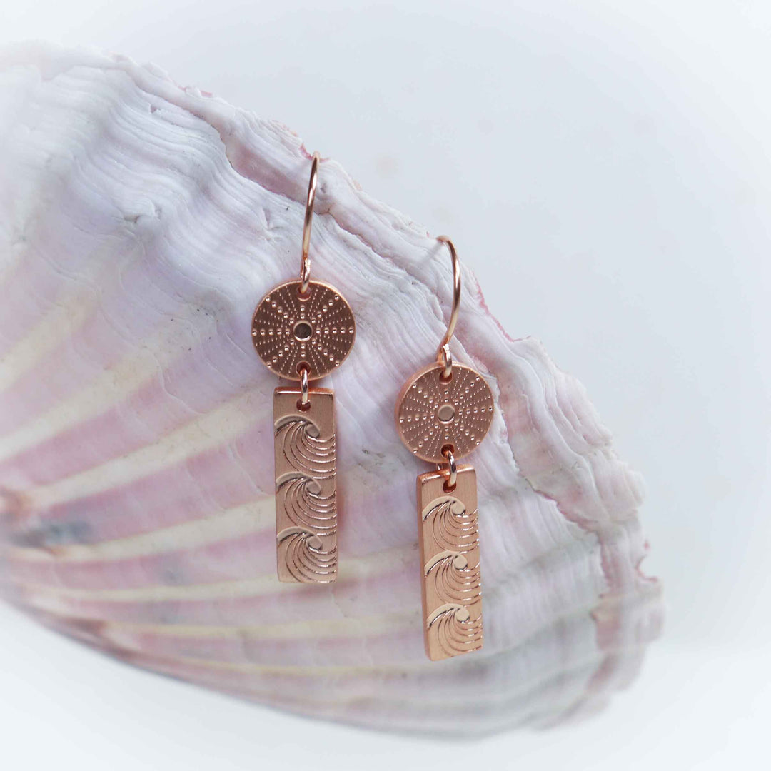 Rose Gold - Kina & Moana Pendant Earrings