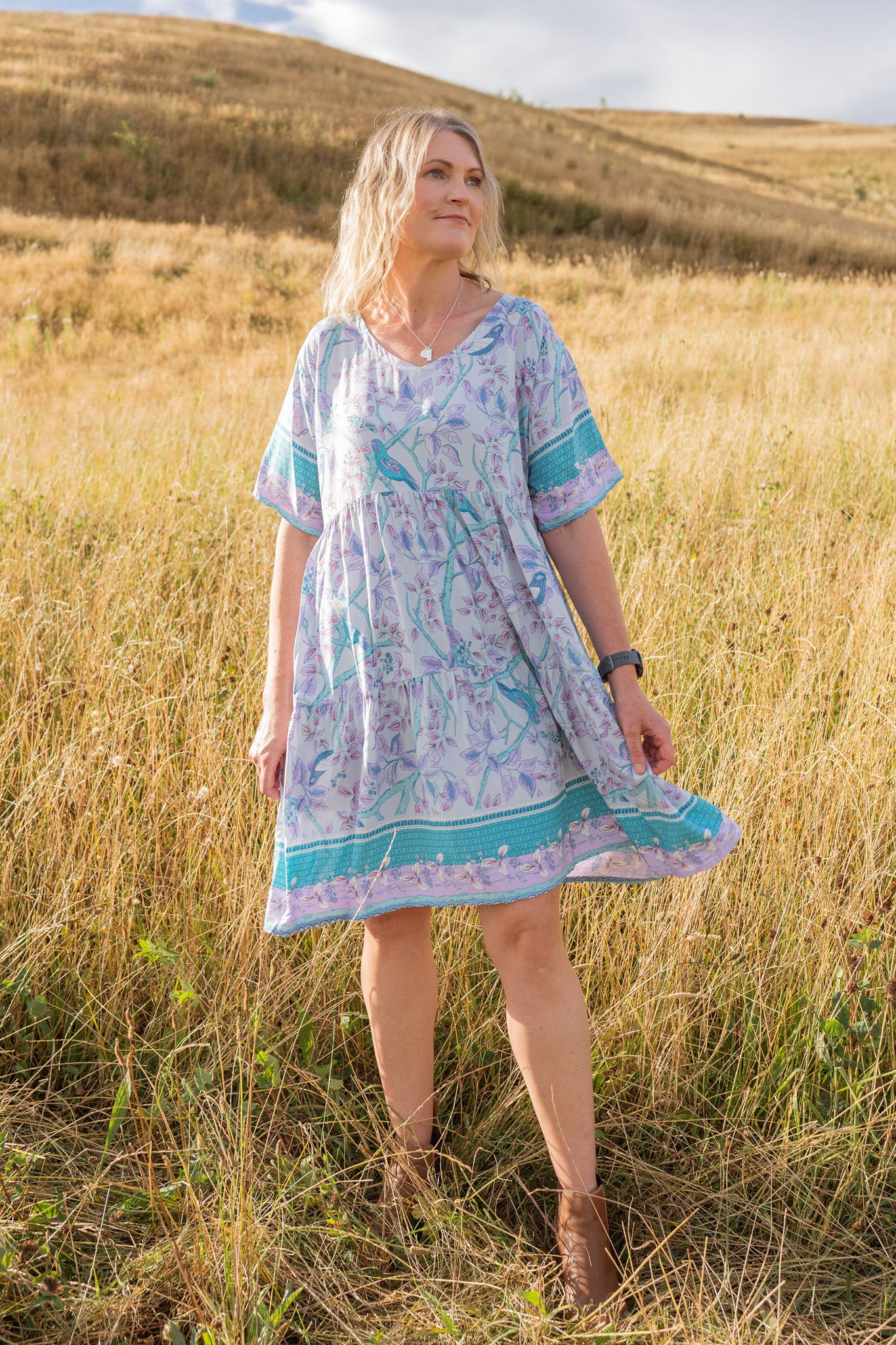 Boho babydoll dress best sale