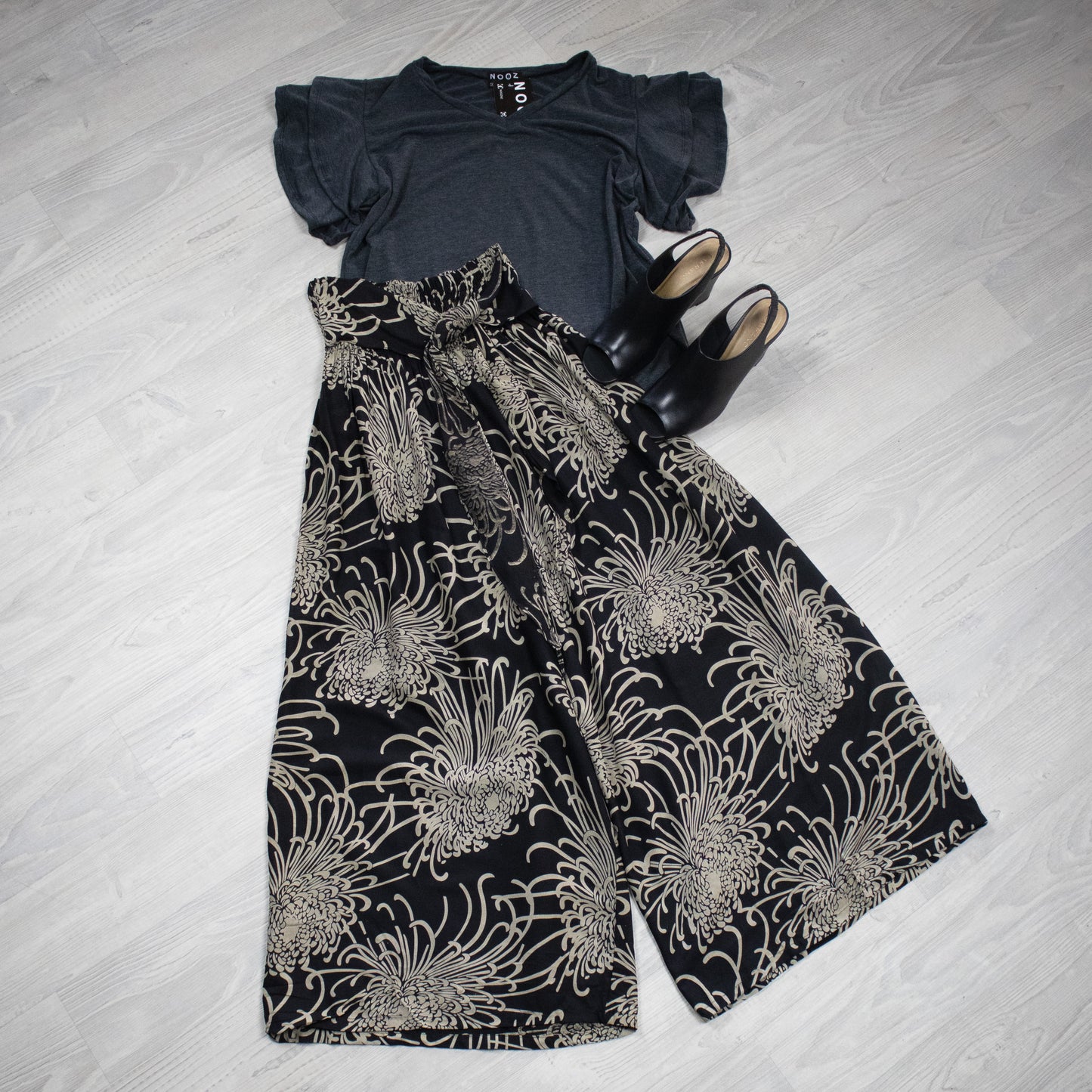Loose Tie Palazzo Pants - Dahlia