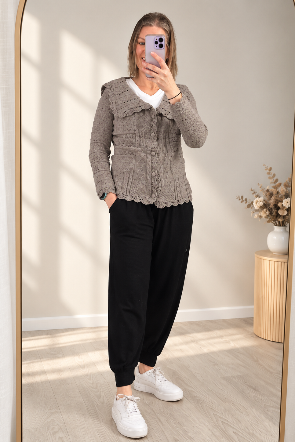 Lucia Knit Cardi - Sand