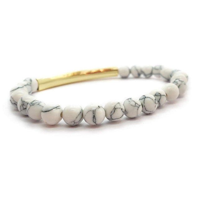 Mana Wahine Bracelet- White Howlite