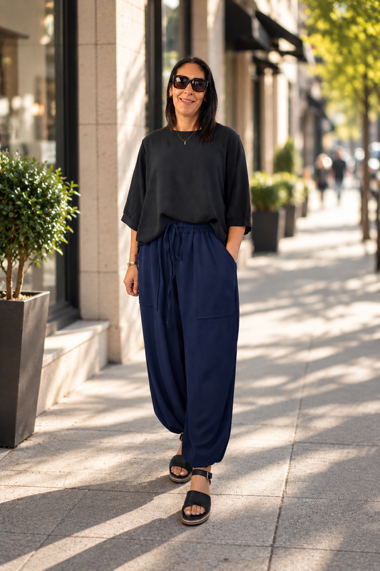 Navy Harem Pants