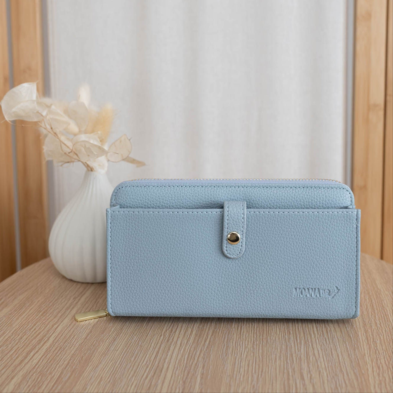 Vegan Leather Fitzroy Wallet - Ice Blue
