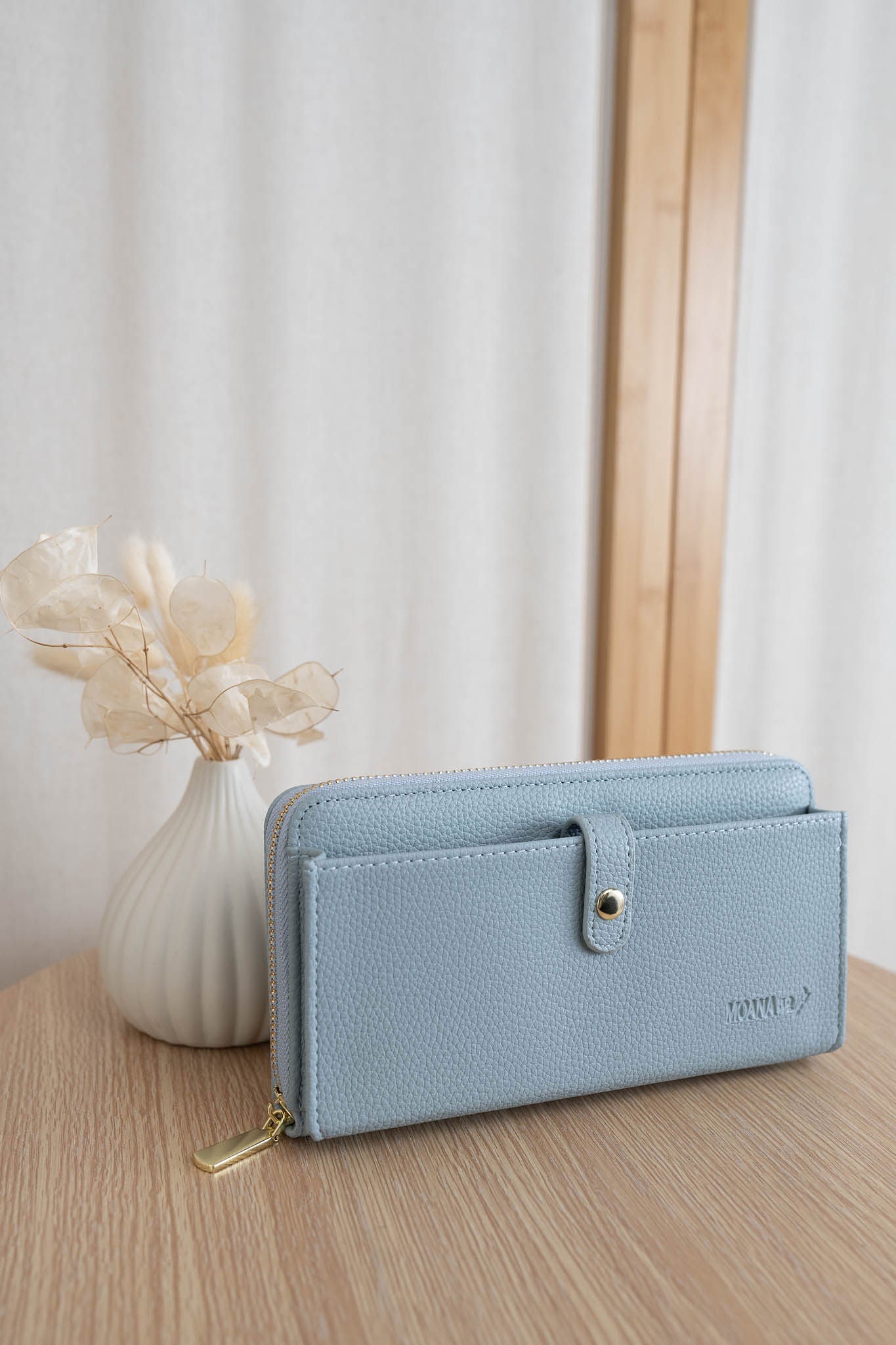 Vegan Leather Fitzroy Wallet - Ice Blue