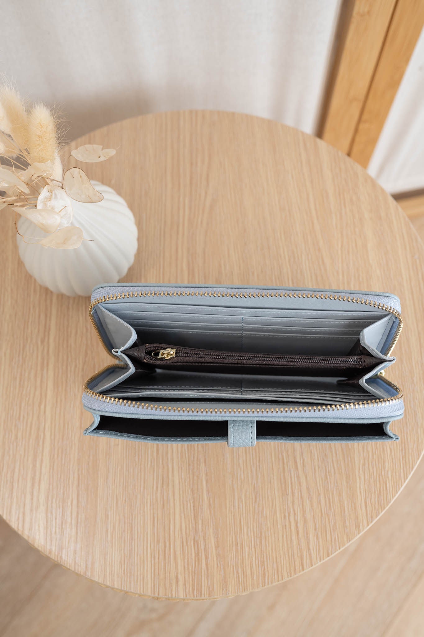 Vegan Leather Fitzroy Wallet - Ice Blue