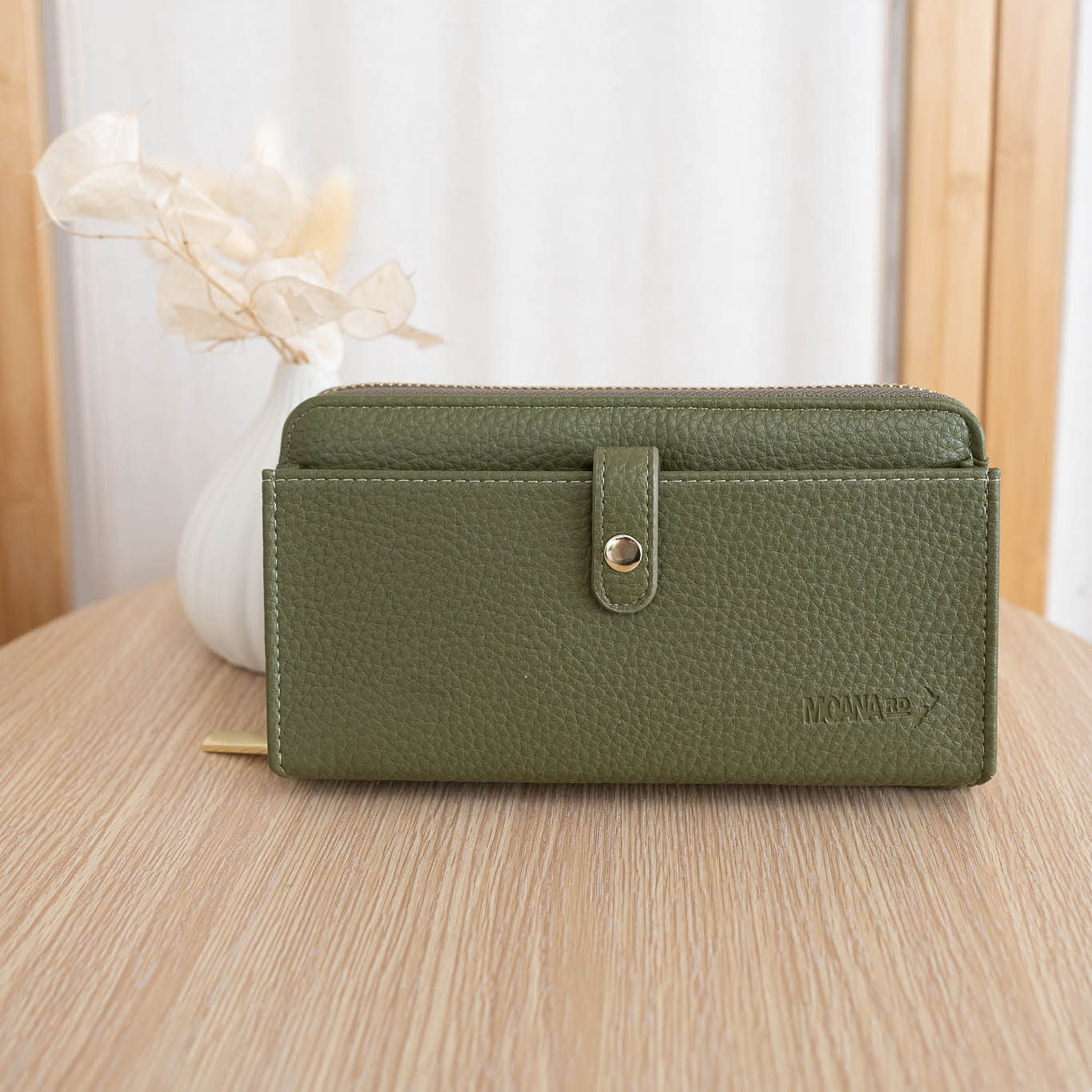 Vegan Leather Fitzroy Wallet - Olive