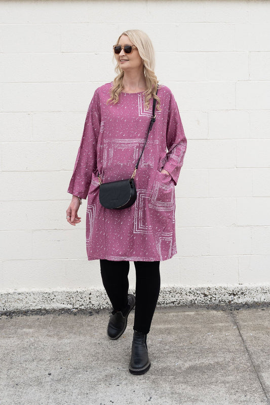 Geo Tunic/Dress - Pink