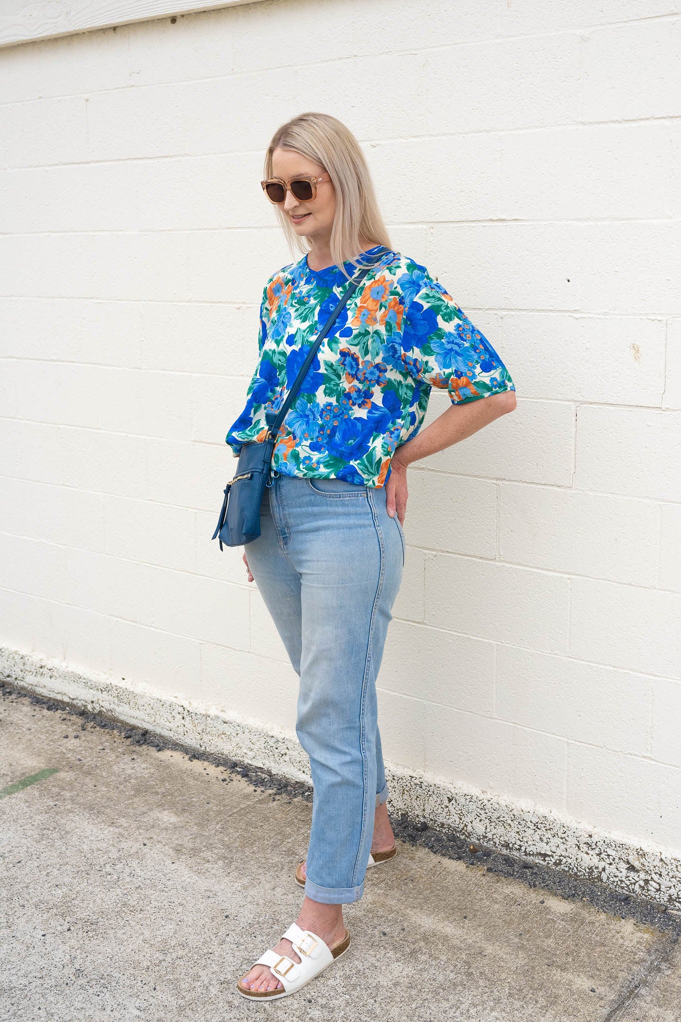 Short Sleeve Verity Tie Top - Blue Summer Lovin'