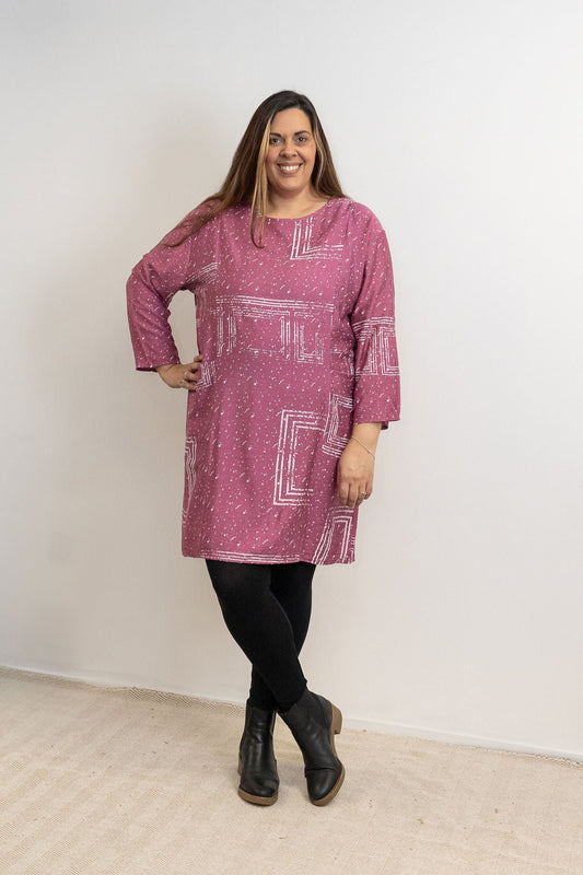 Geo Tunic/Dress - Pink