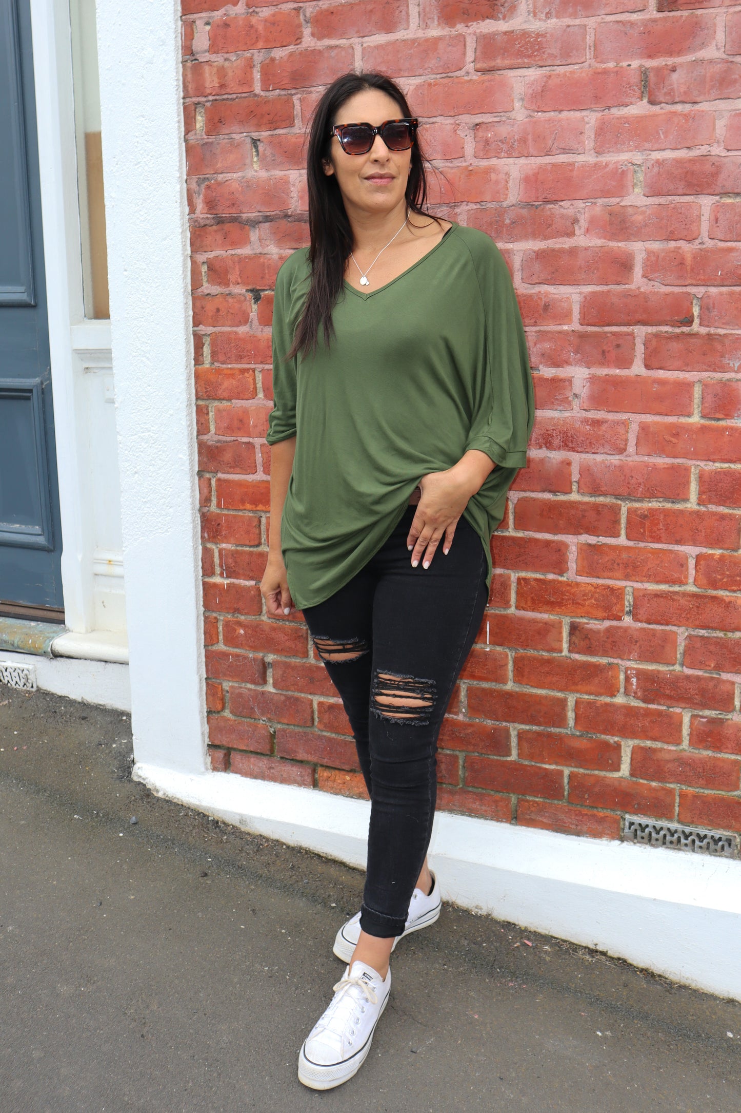 Olive Multi-way Top