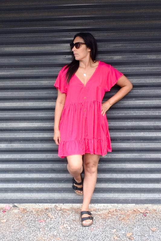 Hot Pink - Boho Loose Kara Tunic