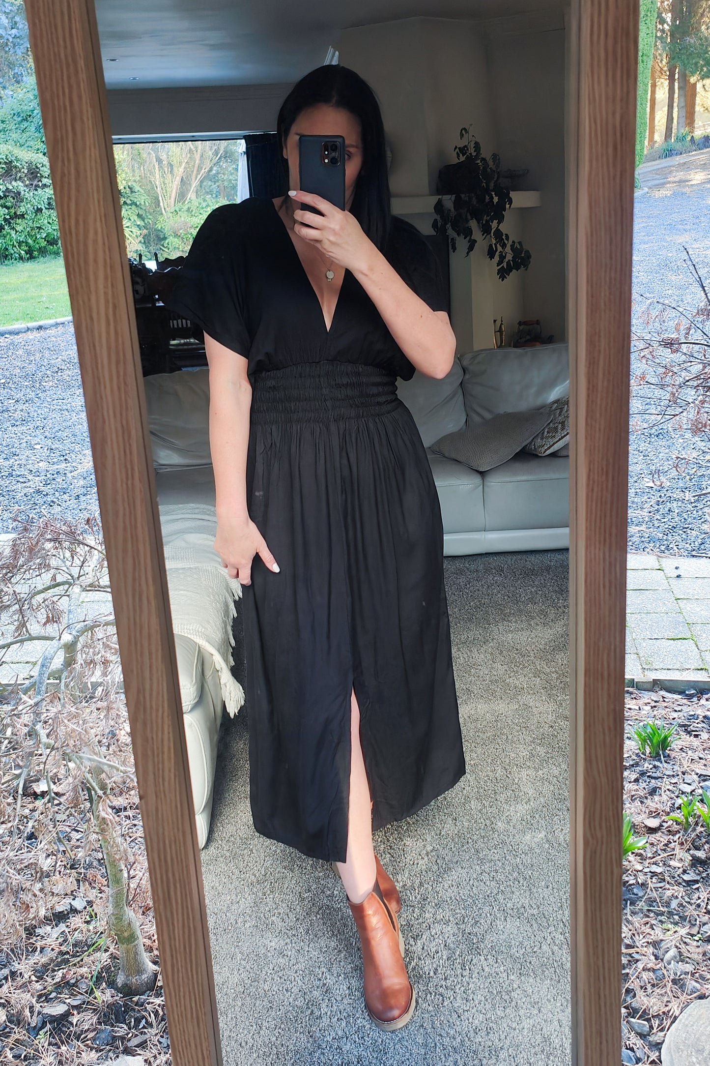 Plain Black - Boho Malia Maxi Dress