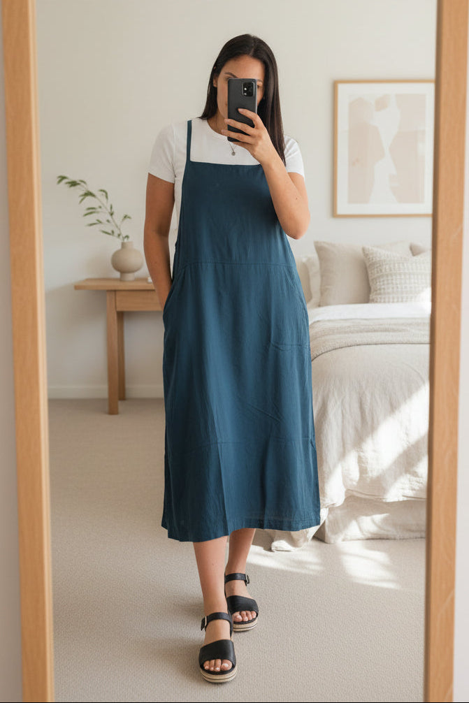 Apron Dress - Teal