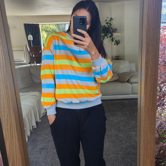 Bold Bright Striped Crew - Fluoro