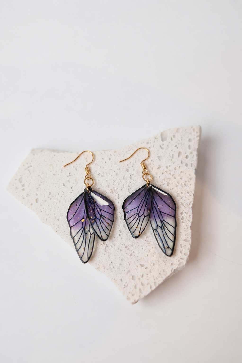 Purple - Butterfly Resin Earrings