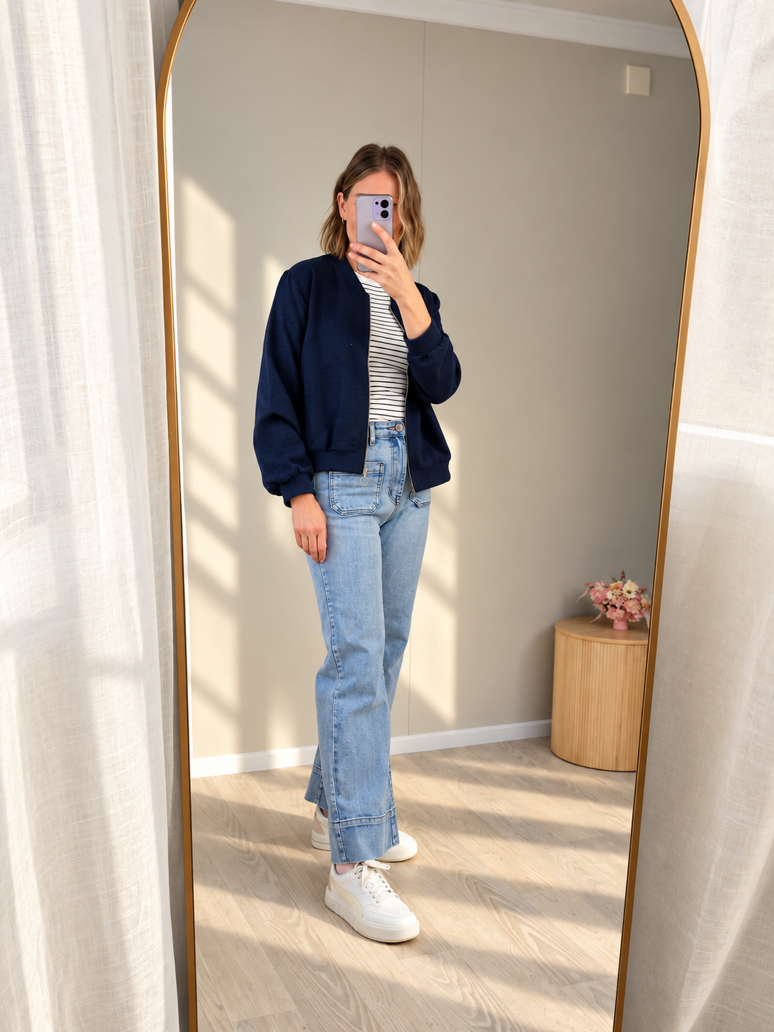 Rustic Chic Zip Up - Navy