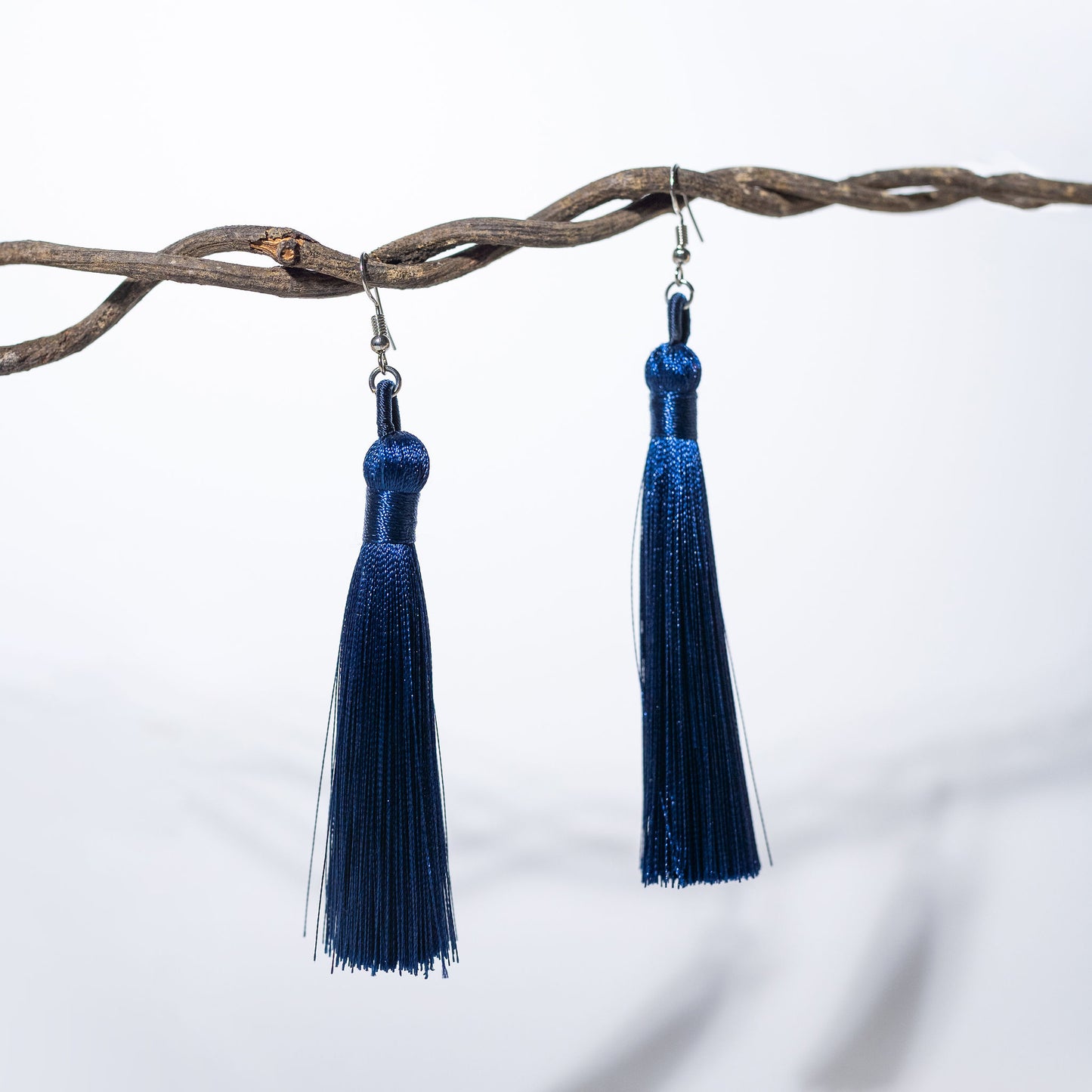 Short Tassel - Navy Earrings