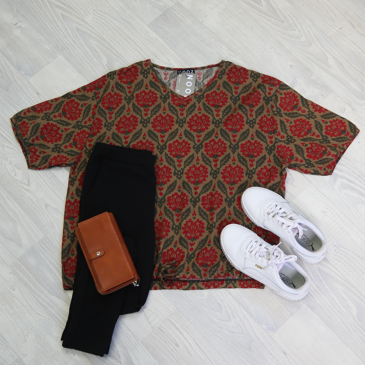 Short Sleeve Verity Tie Top - Holly