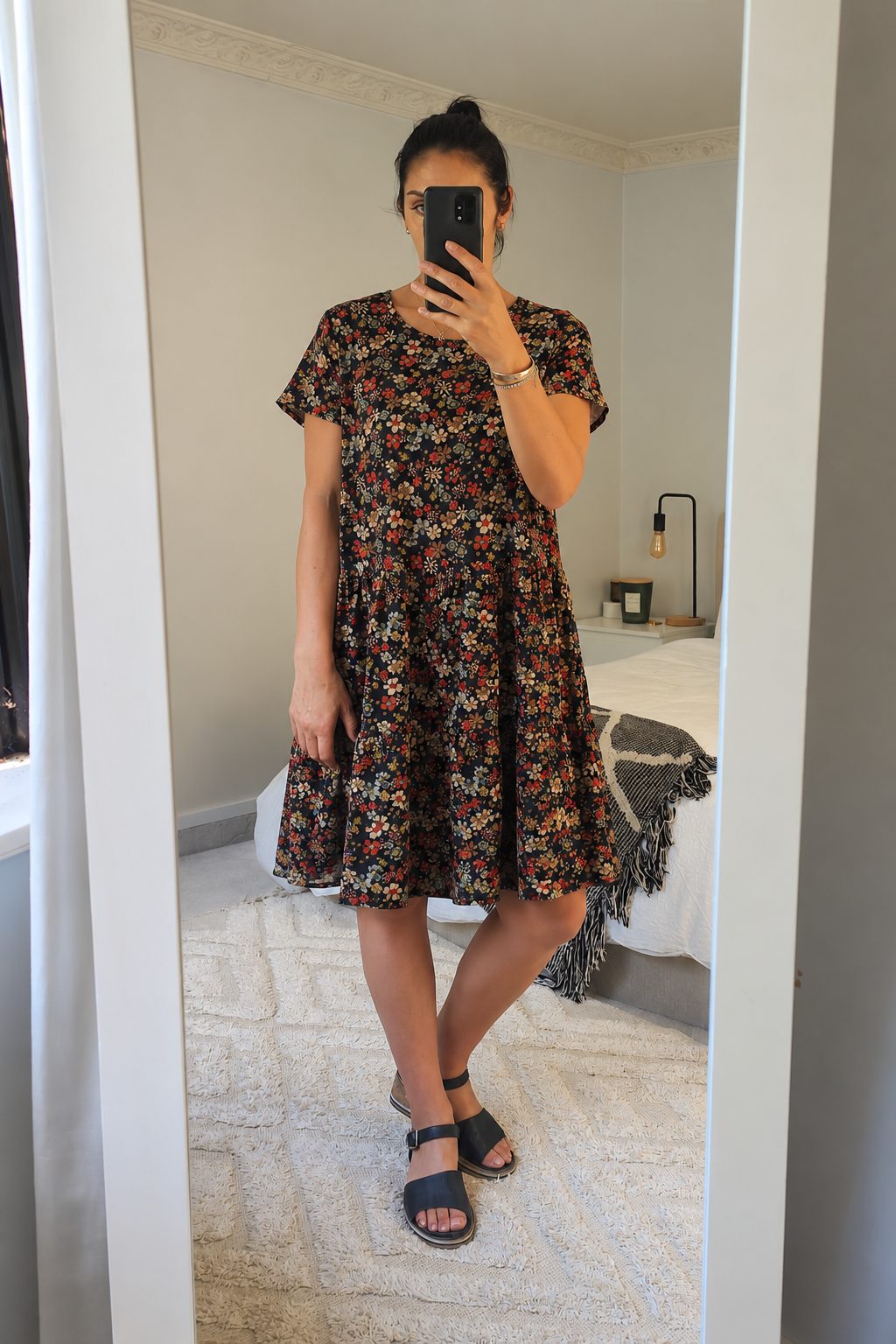 Tiered Midi Dress - Dainty Floral