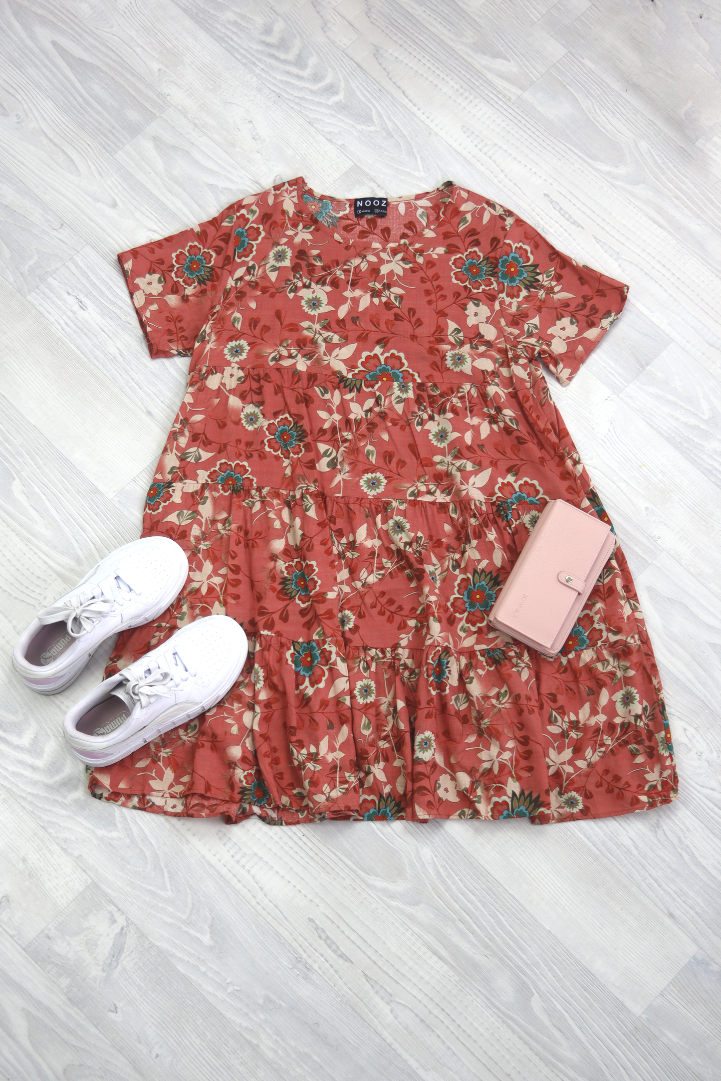 Tiered Babydoll Dress - Rose Floral