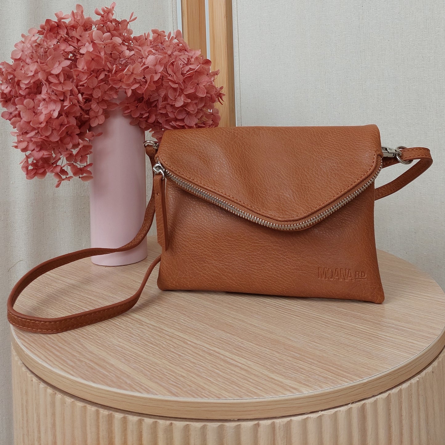 Vegan Leather Grey Lynn Bag - Tan