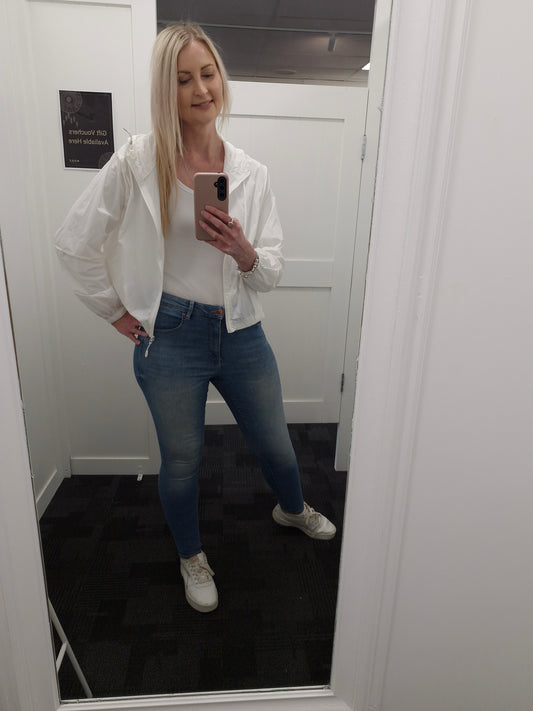 White - Lightweight Windbreaker