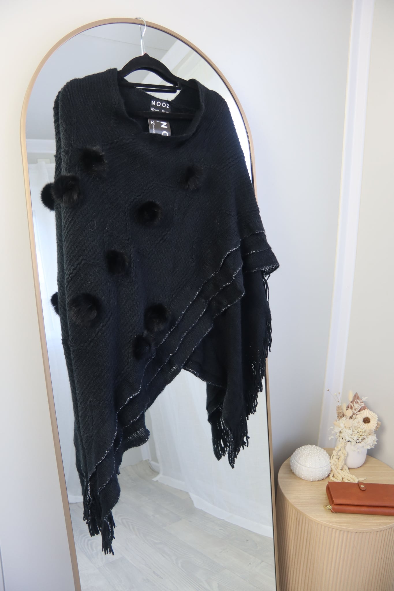 Black Tassel Poncho