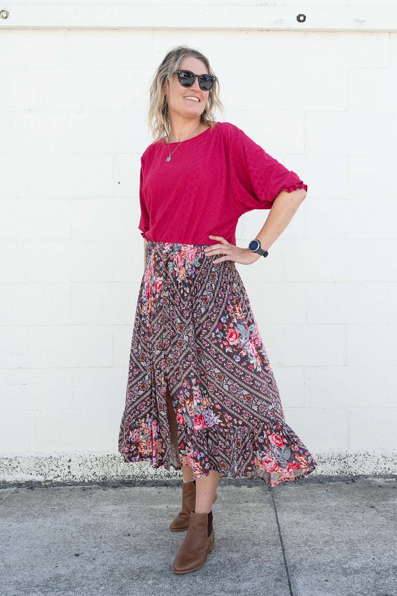 Woodland Floral - Magnolia Maxi Skirt