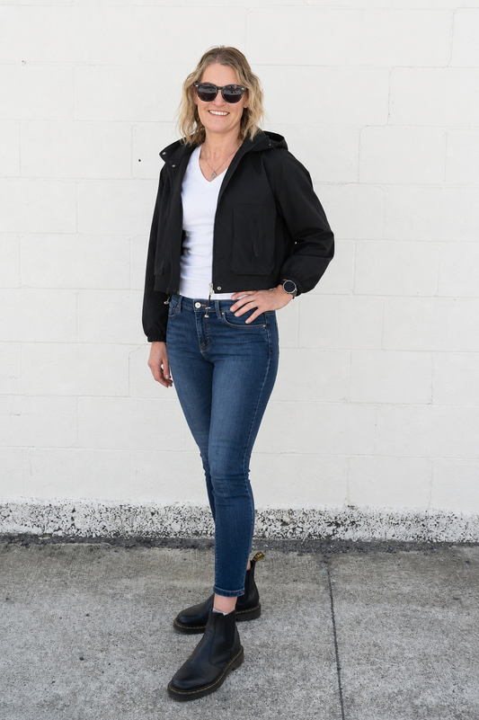 Raven Hooded Jacket - Black