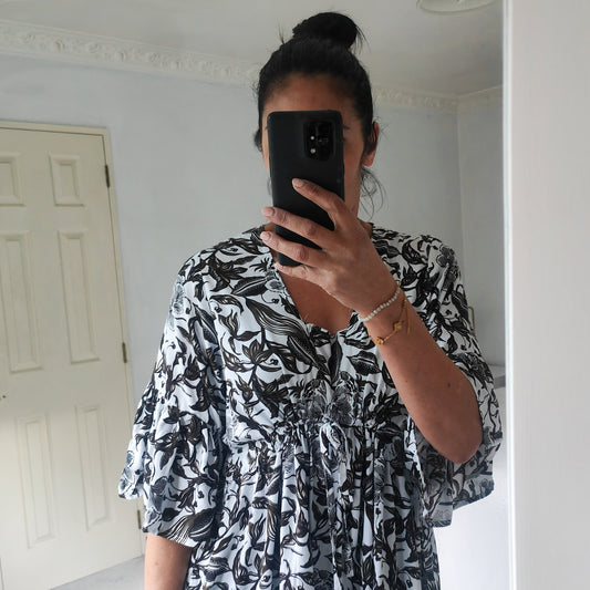 Boho Drawstring Stella Tunic - Chocolate Vine