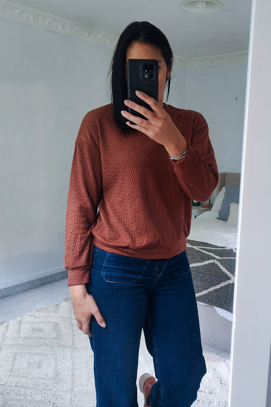 Lottie Textured Top - Spice